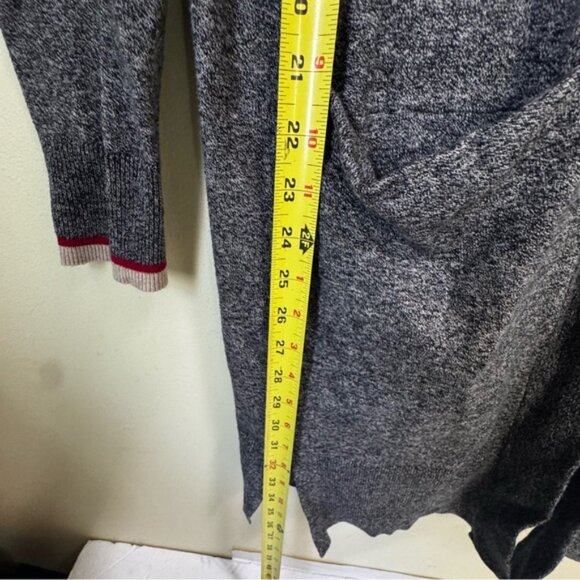 ROOTS Cabin Shawl Cotton Open Cardigan Sweater Knit Pockets Slits Lightweight M - Picture 11 of 15